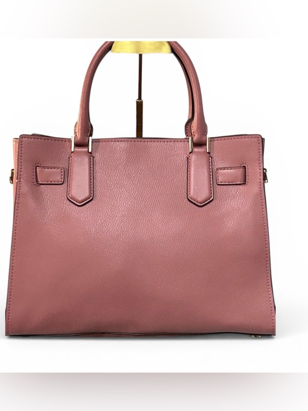 Michael Kors Hamilton  Pink Leather Satchel with Gold Hardware NWOT - Picture 2 of 8